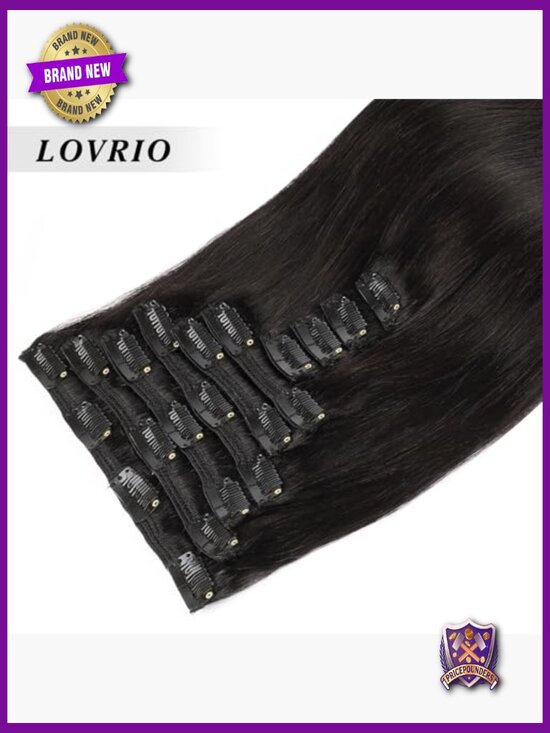 220g 22 inch 9A Grade Clip in Human Hair Extensions, Double Weft Remy Hair main image 6